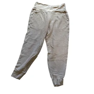 EUC Athleta Waffle Knit Joggers Beige Tan Women's Size Medium - So Soft! thumbnail 5