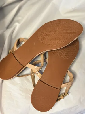 Tory Burch Tan Leather Logo Thong Sandals thumbnail 4