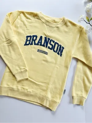 NEW Boutique Branson Yellow Sweatshirt Top Size S/M thumbnail 3