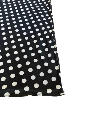 AFRM Black White Polka Dot Maxi Dress Side Slit V Neck Spotted Large Women's NWT thumbnail 9