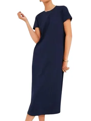 Tuckernuck Colbie Maxi Dress Women's XS Navy Blue Preppy Minimalist Casual Chic thumbnail 2