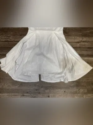 NAANAA White Sequin High Low Bridal Party Dress US 8 thumbnail 4