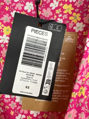 NWT ASOS Pieces Wrap Ditsy Floral Pink Mini Dress Feminine Flowy Girly thumbnail 5