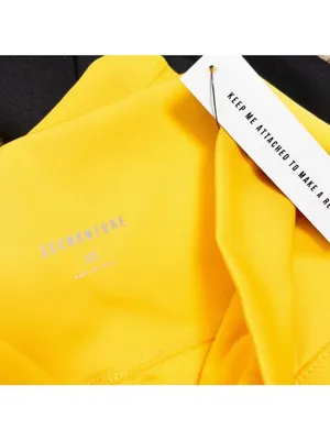 BUNDLE [SET] NWT Secnd Nture Cut Out Sports Bra XS Yellow Black Classic Legging thumbnail 7