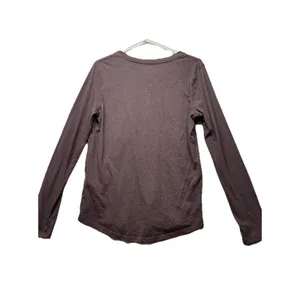Carhartt Relaxed Fit V-Neck Long Sleeve T-Shirt Purple M 8-10 104407 V27 thumbnail 4