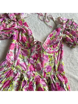 For Love And Lemons Paulina puff sleeve mini Dress thumbnail 10
