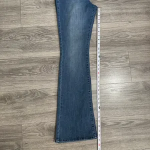 HM & Denim Women Jeans 29x30 High‎ Waist Mini Flare Medium Wash Blue Cotton Boho thumbnail 10