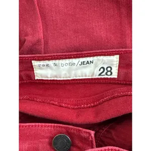 Rag & Bone High Rise Skinny Jeans Red‎ Size 28 Cropped Tencel Blend thumbnail 12