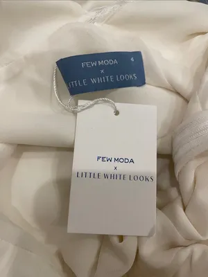 NWT Anna Dress Few Moda Little White Looks size 4 ivory lace maxi gown bride thumbnail 8