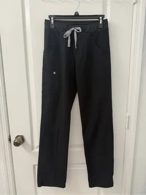 Figs Kade Cargo Black Scrub Trousers (Size XS/T) thumbnail 5