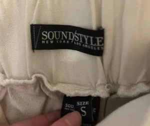 SoundStyle Cream Wide Leg Pants with Pockets thumbnail 2