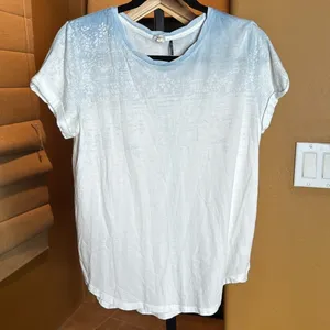 Anthropologie AKEMI + KIN OPENING DAY Tee Mint Floral Ombre Modal Size Medium thumbnail 1