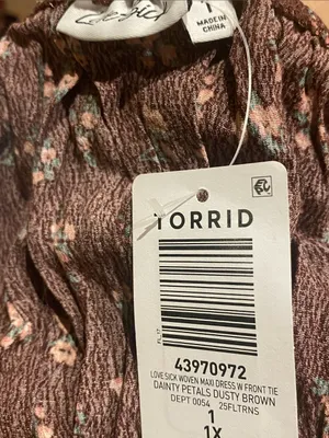 Torrid Lovesick Floral Maxi Slip Dress NWT 1X thumbnail 5
