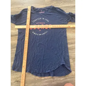 Vintage Victorias Secret Forever In Love Always An Angel Graphic Tee Navy Large thumbnail 3
