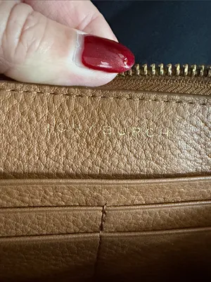 TORY BURCH -  Brown Leather Zip Wallet thumbnail 8