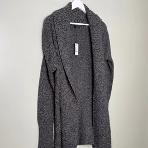 NWT Express Merino Wool Open Front Cardigan Sweater Dark Grey Size Small thumbnail 3