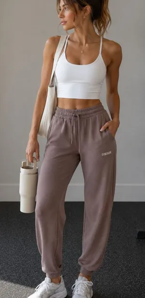 Gymshark Dusty Pink Jogger Sweatpants Womens S Casual Athletic Pants Workout thumbnail 1