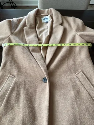 OLD NAVY Classic Camel Single-Button Wool-Blend Coat Size MP Minimalist Capsule thumbnail 9