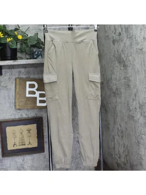 NEW A New Day Womens Relaxed Fit Knit Super Soft Cargo Joggers Walnut Brown S thumbnail 2