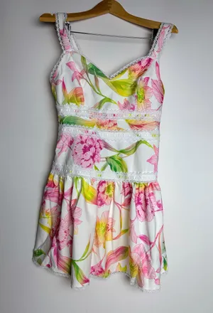 Floral Fit And Flare Dress thumbnail 6