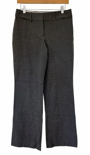 Ann Taylor Loft Gray Julie Trousers Sz 4P thumbnail 1