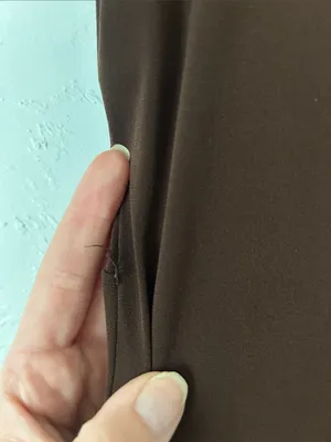 attention Brown V-Neck Short Cap Sleeve Midi Dress thumbnail 4