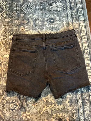 Old Navy Jean Shorts High-Rise OG Straight Black thumbnail 2