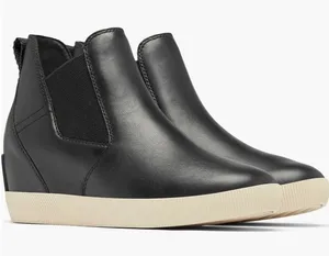 Sorel Out N About Wedge Leather Bootie, Ankle Boots Black, Size 9.5‎ NWT thumbnail 1