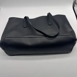 Guess Black Saffiano Faux Leather Embossed Logo Tote Bag Shoulder Purse thumbnail 6