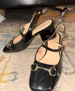 A New Day Black Patent Mary Jane Heels thumbnail 1
