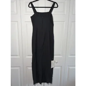 The Bon Marche Vintage 90s Sheath‎ Gown Womens Size 6 Black Crepe Formal Maxi thumbnail 3