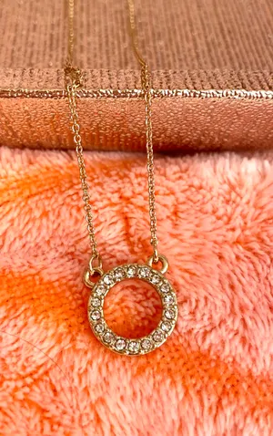 Gold Circle Necklace thumbnail 1