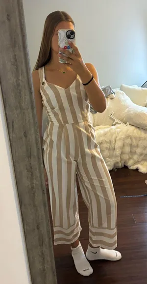 beige romper thumbnail 1