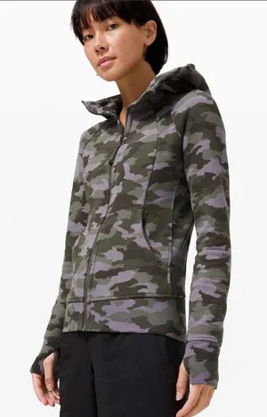 Lululemon Scuba Hoodie 6 Heritage 365 Camo Dusky Lavender Thumbhole Zip thumbnail 1