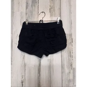 SO Black Lounge Dolphin Hem Shorts XS Drawstring Soft Rayon thumbnail 4