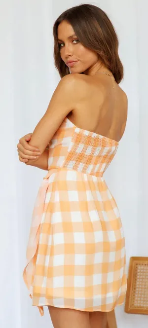 Hello Molly Orange Dress thumbnail 2