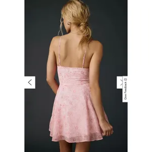 Urban Outfitters Fit-And-Flare Chiffon Mini Dress Pink Roses Medium Coquette NEW thumbnail 2