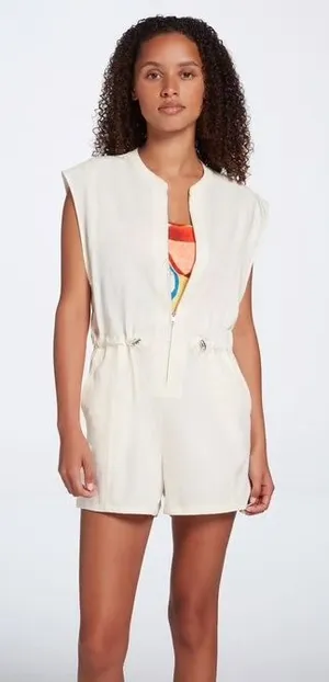 CALIA Soft Utility Romper Unbleached Medium thumbnail 1