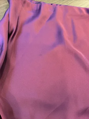 Zara Satin Midi Skirt in Wine Size Large - C30-123 thumbnail 4