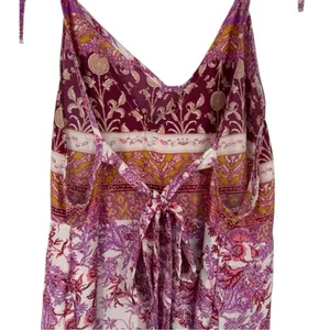 Free People Leona Floral Printed Jumpsuit Lilac Size Medium Boho Beachy Festival thumbnail 11