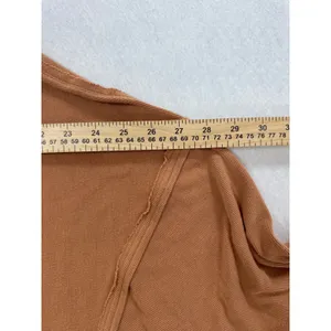Free People We The Free Women M Terracotta Brown Ribbed Oversized Turtleneck Top thumbnail 4
