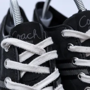 Coach Polly Signature Monogram Sneakers Womens 9B Black Jacquard Patent Low Top thumbnail 16
