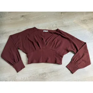 NWOT Free People We The Free REVOLVE All Nighter Tee red jasper waffleknit sz XL thumbnail 2