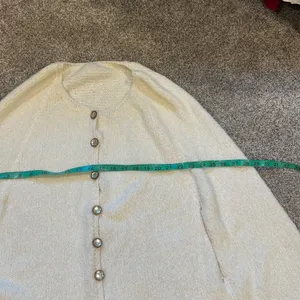 Cream Knit Button thumbnail 8