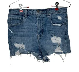 Anthropologie Women's‎ Shorts Button Fly Distressed Distressed Raw Hem Denim 27 thumbnail 1