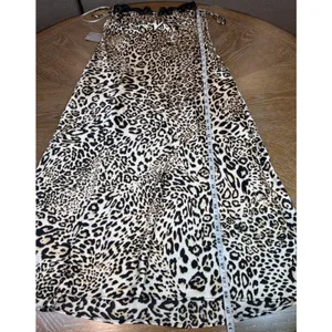 ASTR NWT The Label Leopard Print Lace Trim Midi Slip Dress Satin Size Medium thumbnail 10
