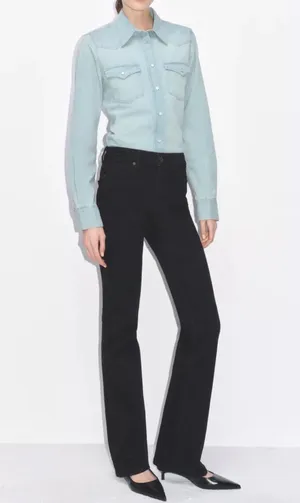 Zara Black Bootcut Leg - Slim Fit - Mid Rise Jeans thumbnail 4