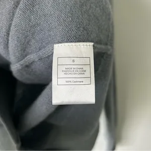 Quince 100% Cashmere Muted Grey Blue Crewneck Sweater Small Minimalist Capsule thumbnail 7