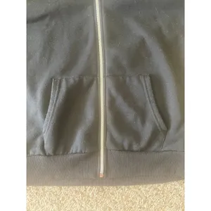 Bebe Black Full-Zip Logo Tape Sleeve Hoodie Jacket Sz L thumbnail 9