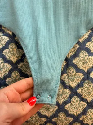 Abercrombie Blue Ribbed Bodysuit thumbnail 3